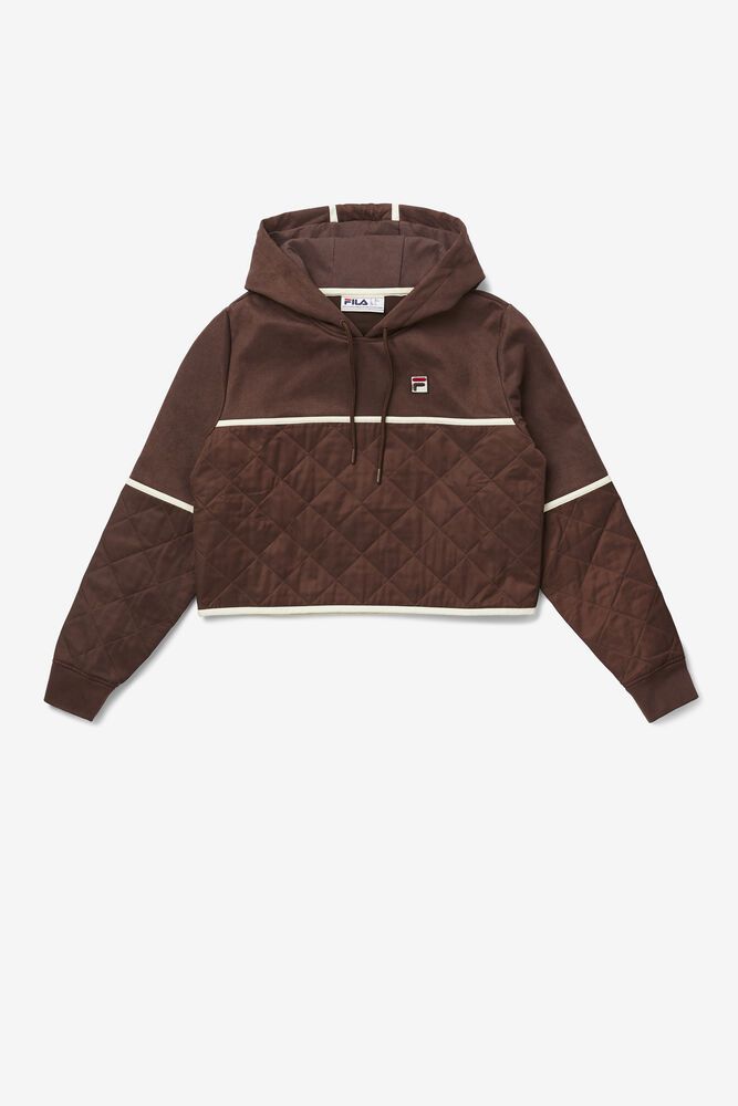 Fila Ivy Hoodie Brown - Womens - 04619ENLI